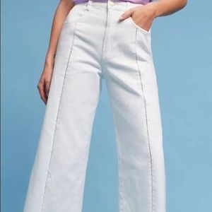 NWT PILCRO WHITE WIDE LEG JEANS